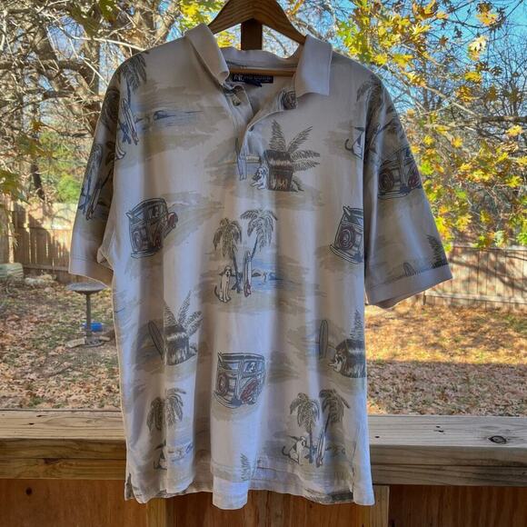 Big Dogs Men's Vintage St. Bernard Beach Surf Polo Top Size 2X - Picture 1 of 9